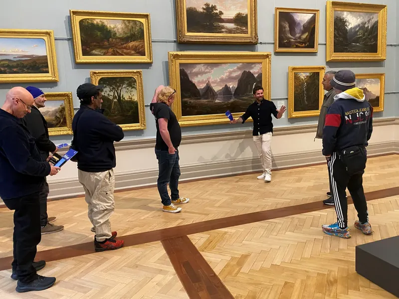 The group on a guided tour inside the Art Gallery of New South Wales