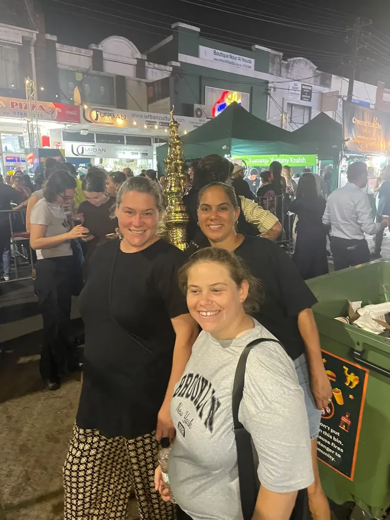 Rec group members out together at a Sydney night market