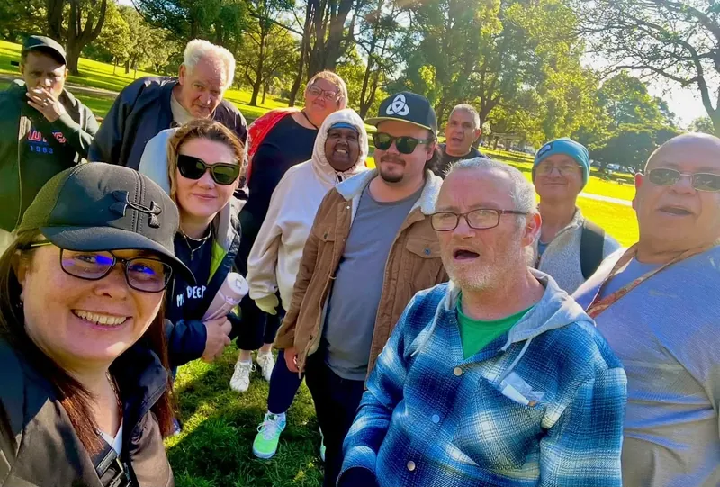 The Wednesday rec group together in a sunny Sydney park
