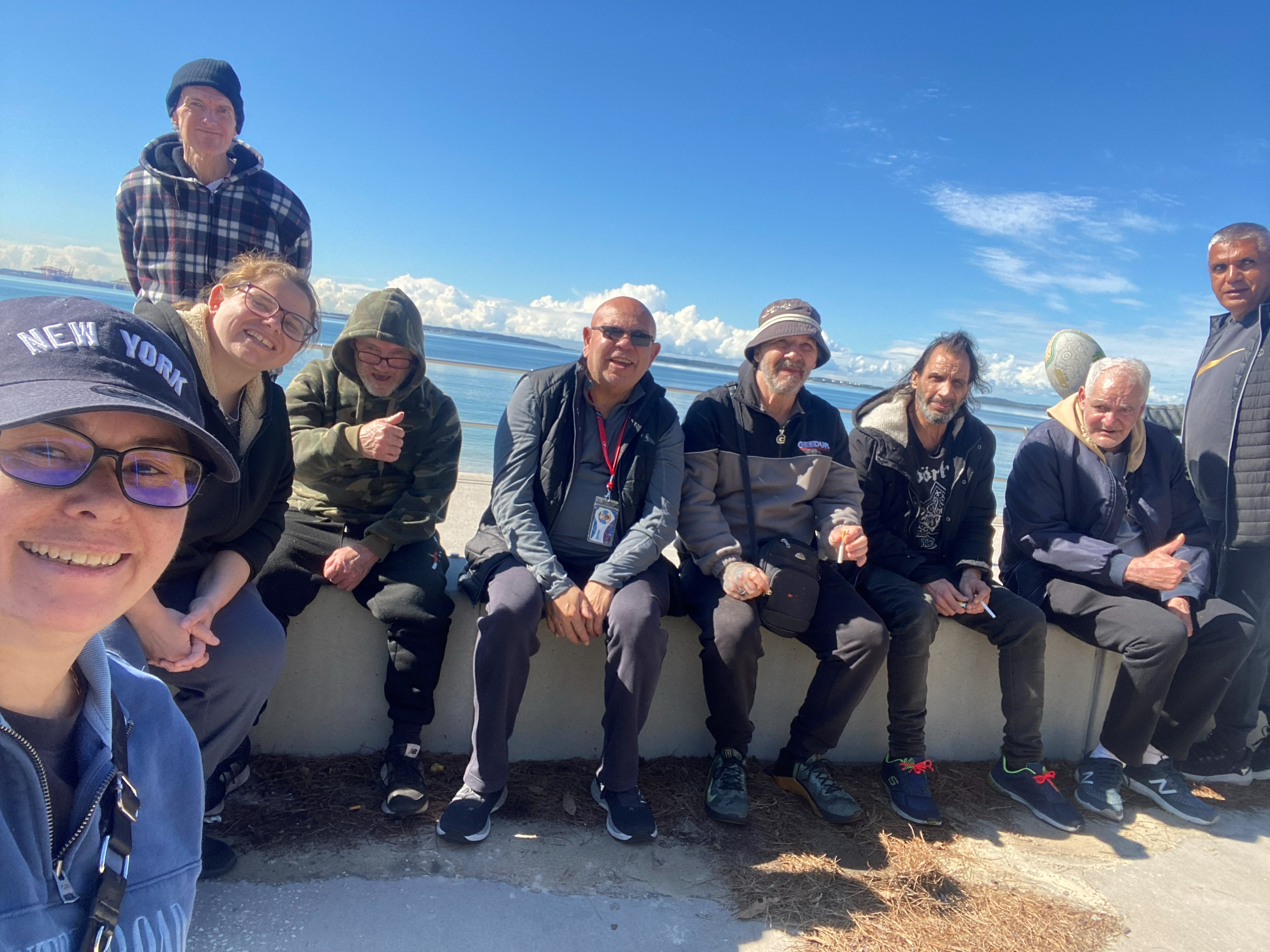 Tegrity Services NDIS support workers and participants together by the water in South-West Sydney